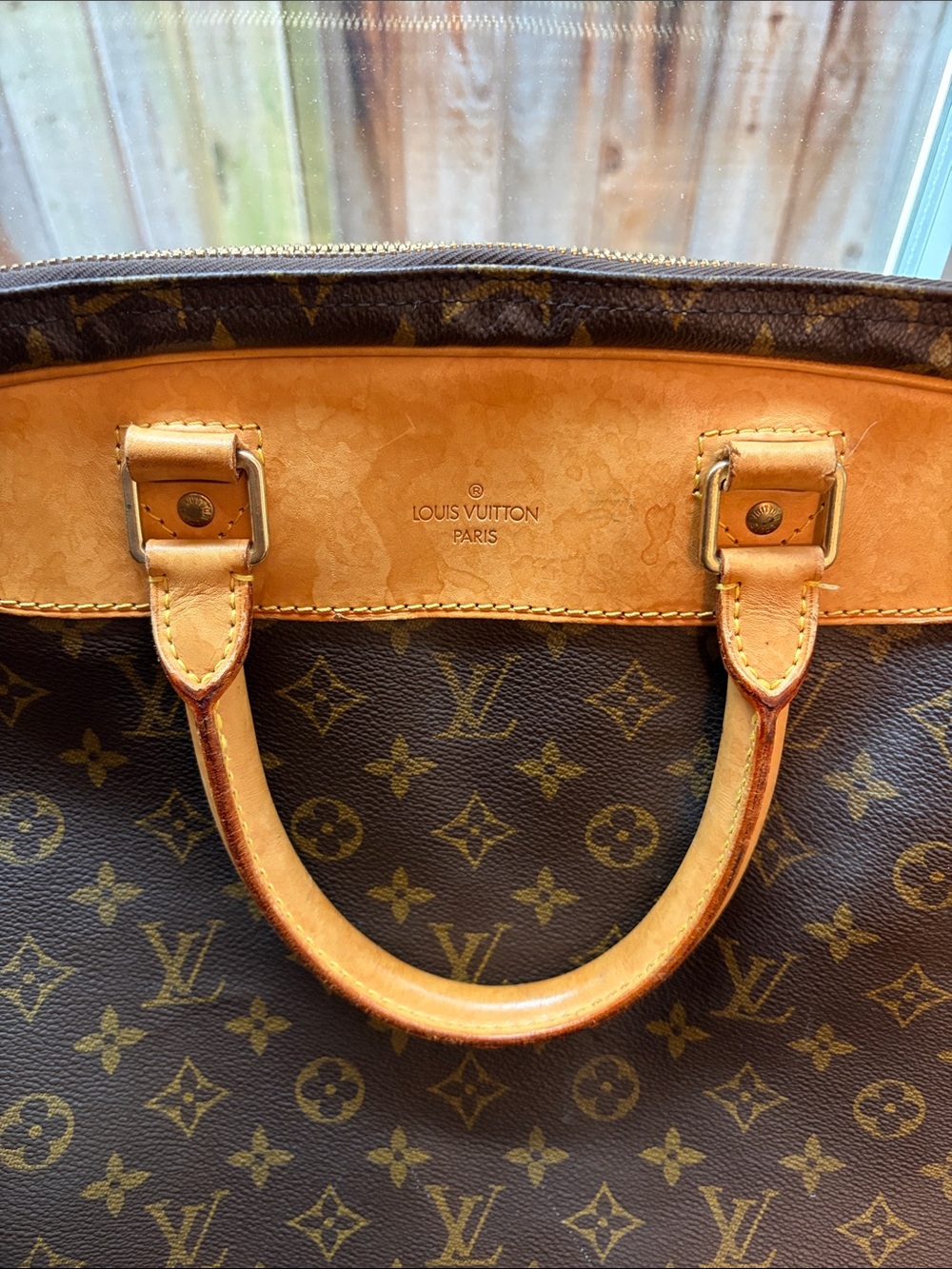 Louis Vuitton Brown Monogram Travel Bag with Vachetta Trim - Picture 11 of 16